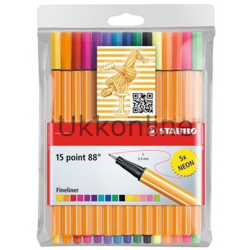 STABILO point 88 10 + 5 Floresan Renk Askılı Paket